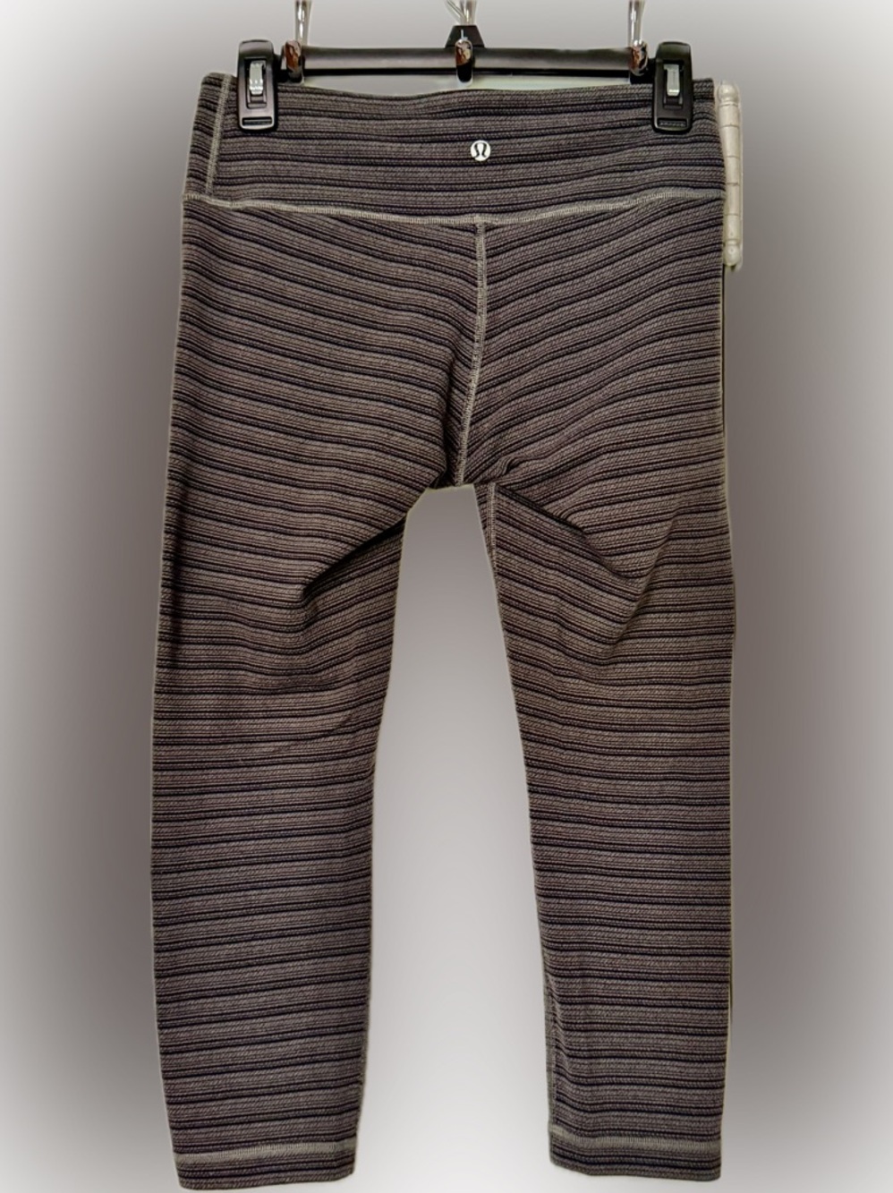 lululemon athletica Striped Performance Leggings - Brown & Gray